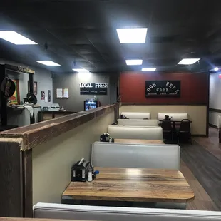 the interior of the restaurant