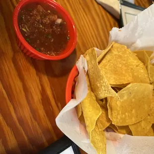 tortilla and salsa
