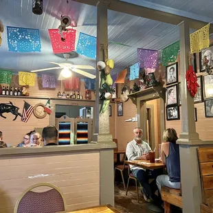 people sitting at tables