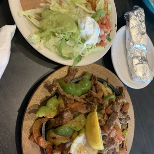 Lunch Fajitas: chicken and beef