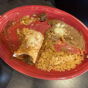 Beef enchilada combo
