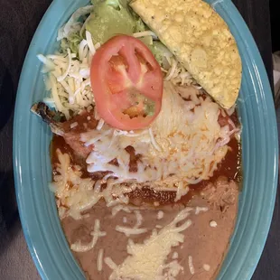 Lunch Plate: Chile Relleno &amp; Taco