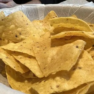 Complimentary chips and salsa