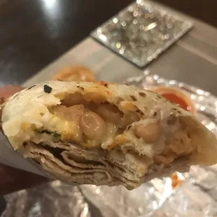 Inside the burrito