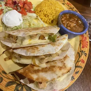 Chicken and Cheese Quesadillas