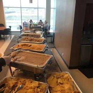 Great buffet style Fajita bar