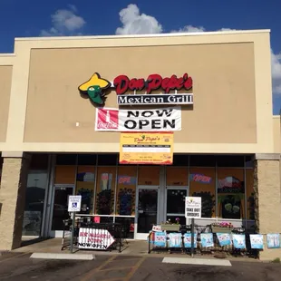 the front of the restaurant