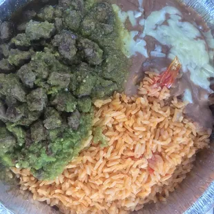 Chili Verde plate to go...it was very good