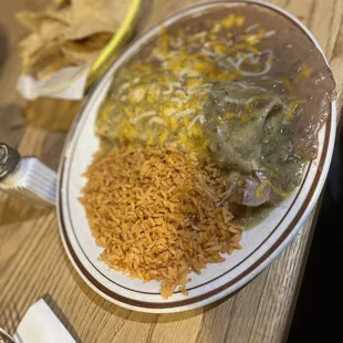Chili verde burrito