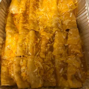 Tray cheese enchiladas $4&quot;