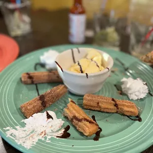 The churros we're hot and tasty