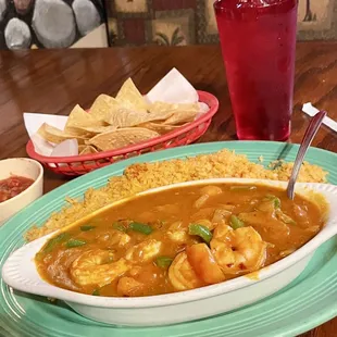Camerones In Ranchero Sauce