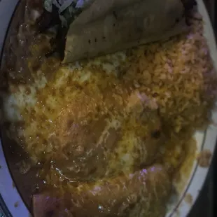 Taco ,enchilada , relleno combo plate