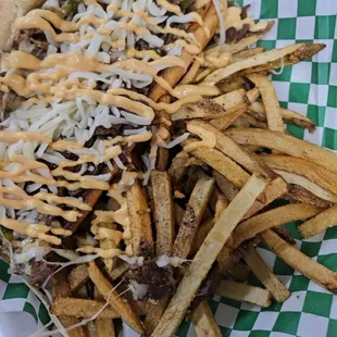 Cheesesteak and hand cut fries