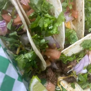 Made to order beef or chicken tacos