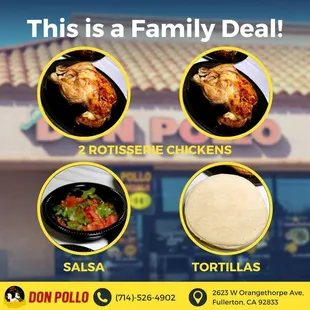Why not stop at the best place to get dinner for the family with one of our family packs