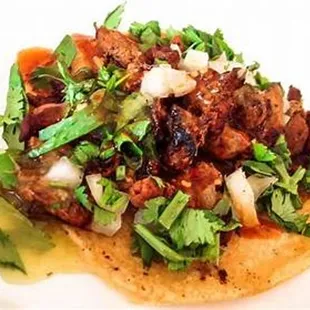 a plate of mexican food