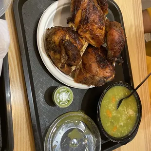 Whole chicken with soup