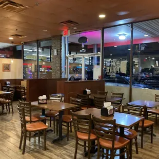 Spacious dining room.