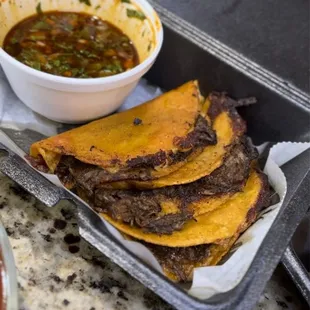 Birria queso tacos