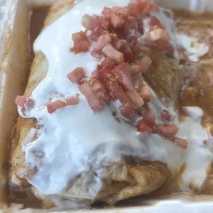 the food in the container