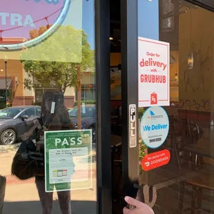 a man opening the door