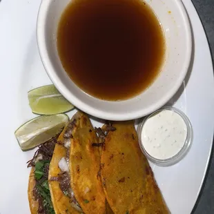 "Quesabirrias  " chalkboard special today.