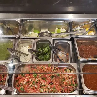 Great salsa bar!