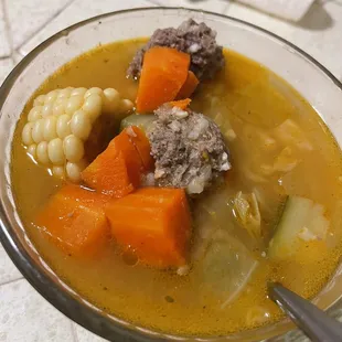 Albondigas was pretty yummy especially the meatballs such a good flavor!!