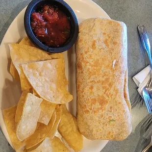Burrito and Chips