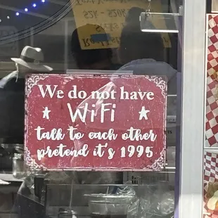 Funny sign on their window