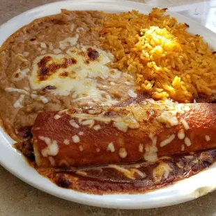 Kids beef enchilada meal