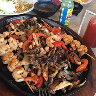 Texas fajitas for two. Fantastic!