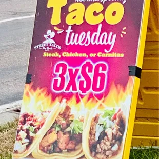 tacos, outside