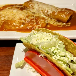 #3 Combo of beef enchilada, chile relleno, and beef taco