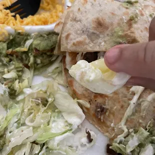 Lettuce salat cut into unusually large chunks instead of the usual salad I enjoy (also the old avocado)