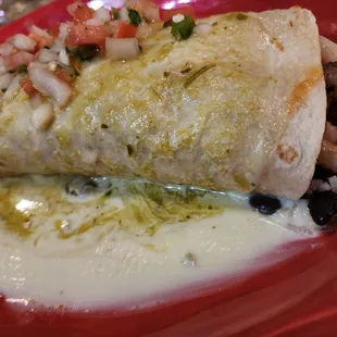 Cali burrito bursts with flavor one of my favorites..
