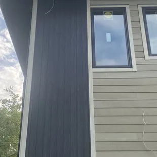 Siding installed