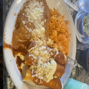 three cheese enchiladas