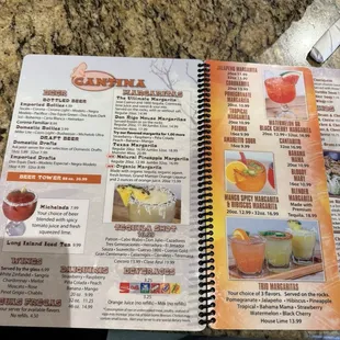 Drink menu