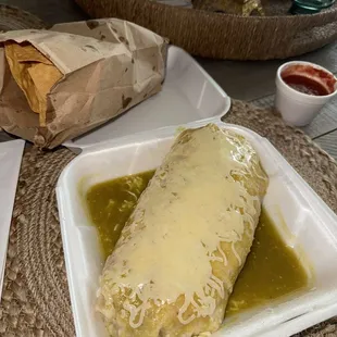 Wet Chile Relleno Burrito