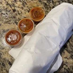 Bean Egg and Cheese burrito