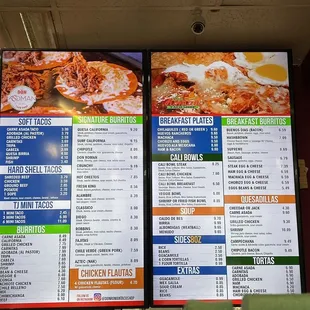 Menu (right side) September 2021