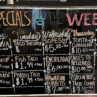 Weekly Specials