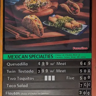 Menu/Prices