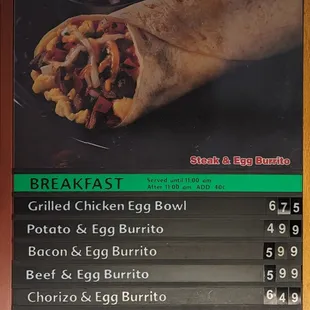 Menu/Prices