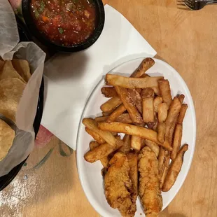 Pork, Carnitas, and chicken tenders