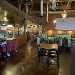 the interior of the restaurant