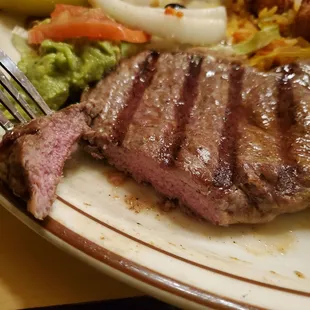 Perfectly cooked steak