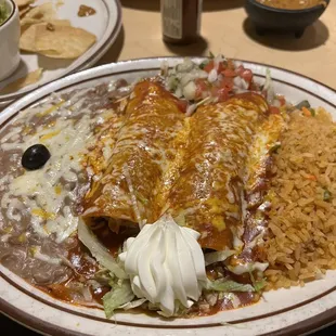 Carnitas Enchilada Plate